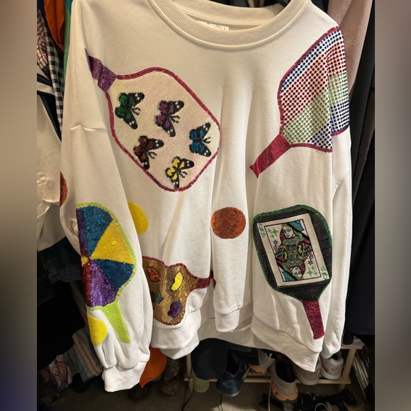 Queen of sparkles pickleball sweatshirt - Picture 4 of 4